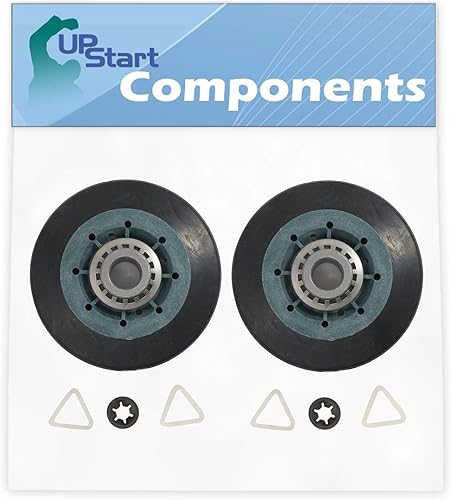 Paquete de 2 rodillos de repuesto para secadora Maytag MGDX655DW2 - Compatible con kit de soporte de tambor de rodillo WPW10314173