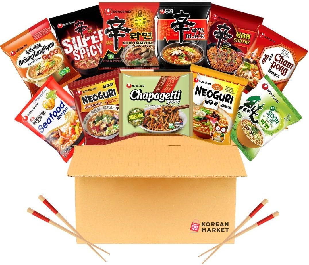 Mega Pack Ramyun - Selección de Ramen Coreanos (Pack de 11)