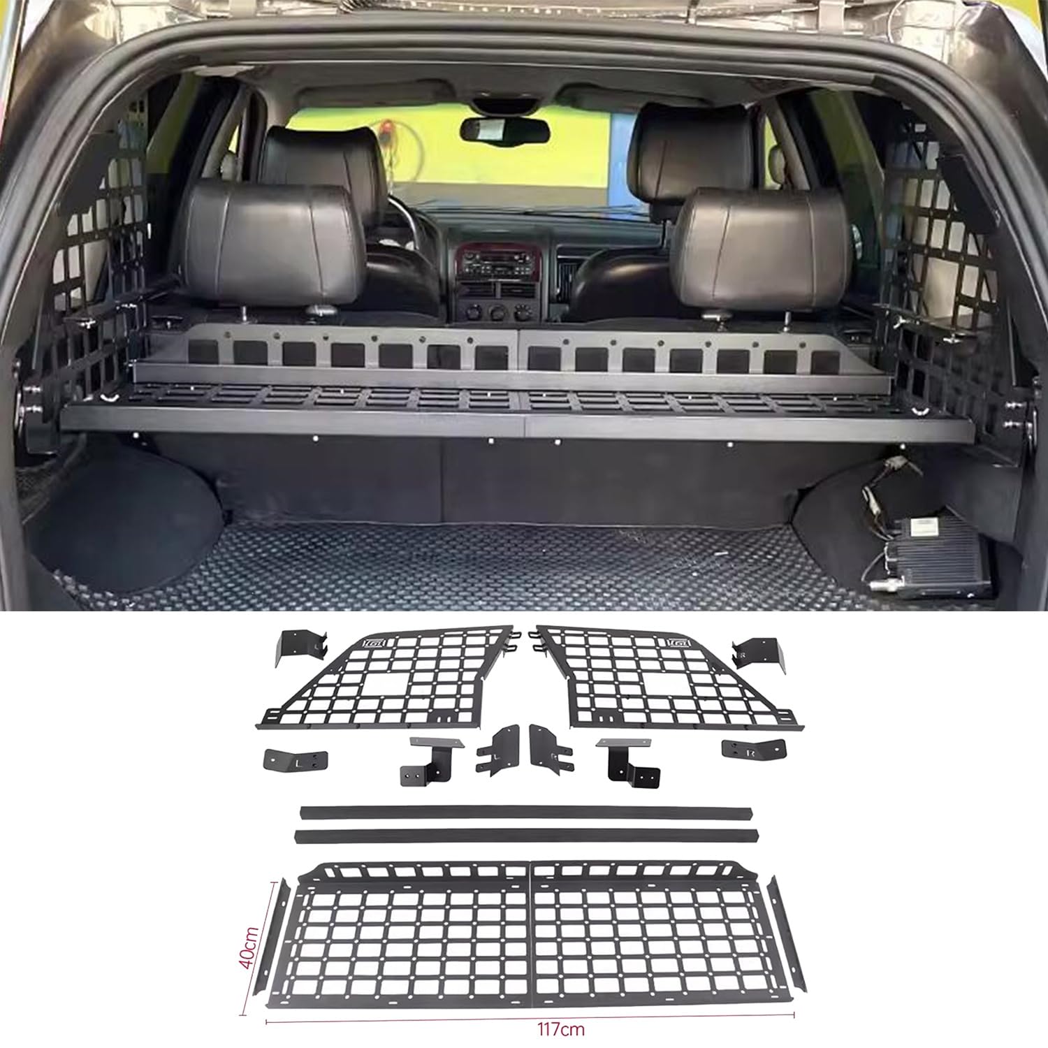 1999-2005 for Jeep Grand Cherokee WJ Molle Panel Modular Storage Panel System Trunk Shelf Interior Rear Trunk Cargo