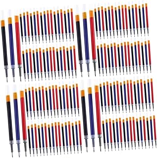 MAGICLULU 600 Peças Recarga De Reposição Canetas De Gel De Ponta Fina Canetas Esferográficas Canetas De Gel Pretas De Tinta Azul 05Mm Recargas De Caneta Cartucho De Caneta De Tinta Azul