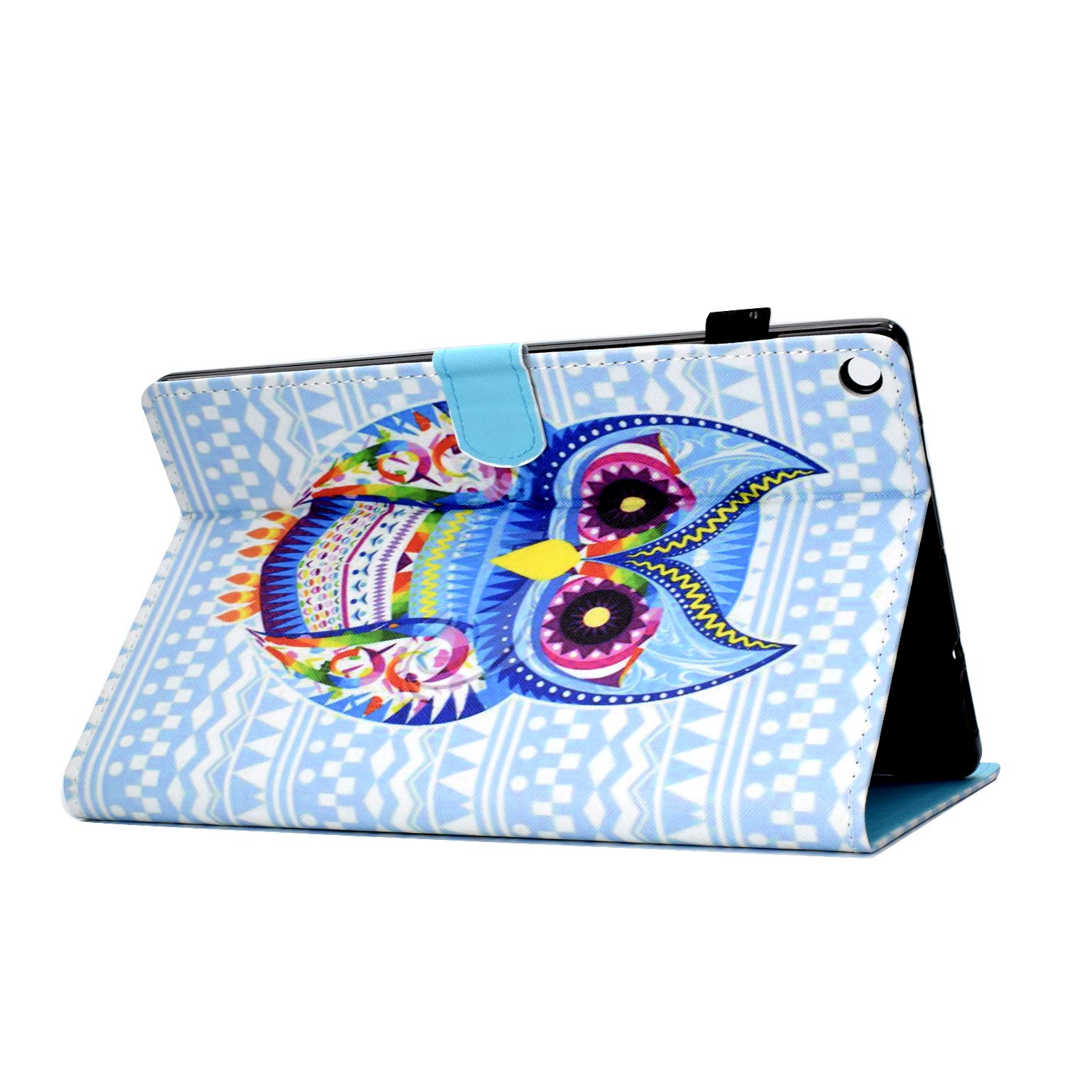 GLANDOTU Cover per Fire HD 10 (9a e 7a generazione - 2019 e 2017) Custodia con pennino - (auto sonno/sveglia) Ultra Sottile in Premium Flip Pelle PU Case Kindle Fire HD 10