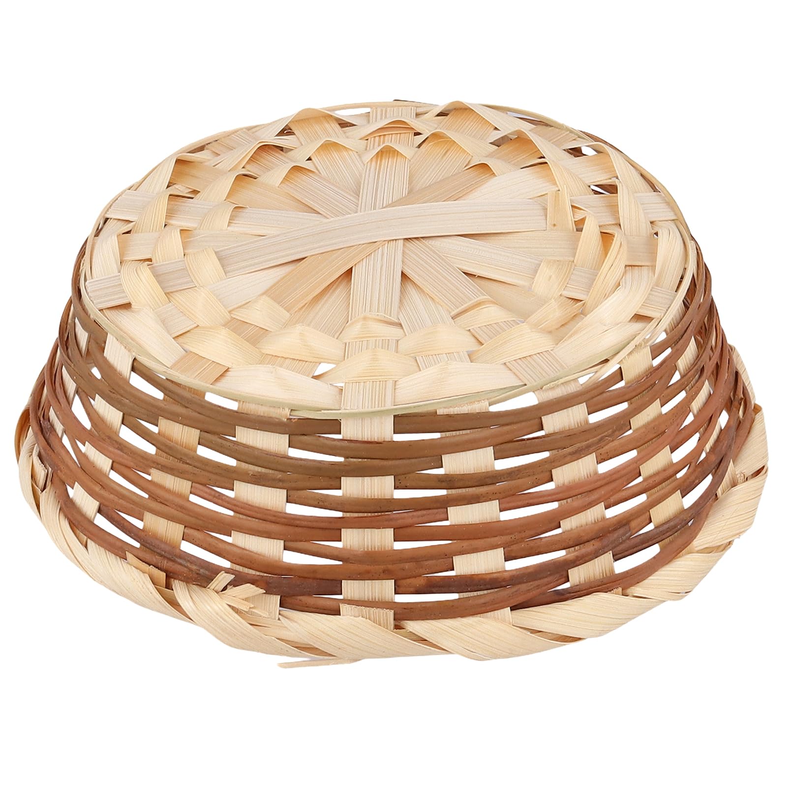 Lot de 15 paniers tissés en bambou - 17 x 6 cm - Récipients ronds pour pain et fruits - Plateaux de service empilables pour le rangement de la cuisine, l'affichage de restaurant