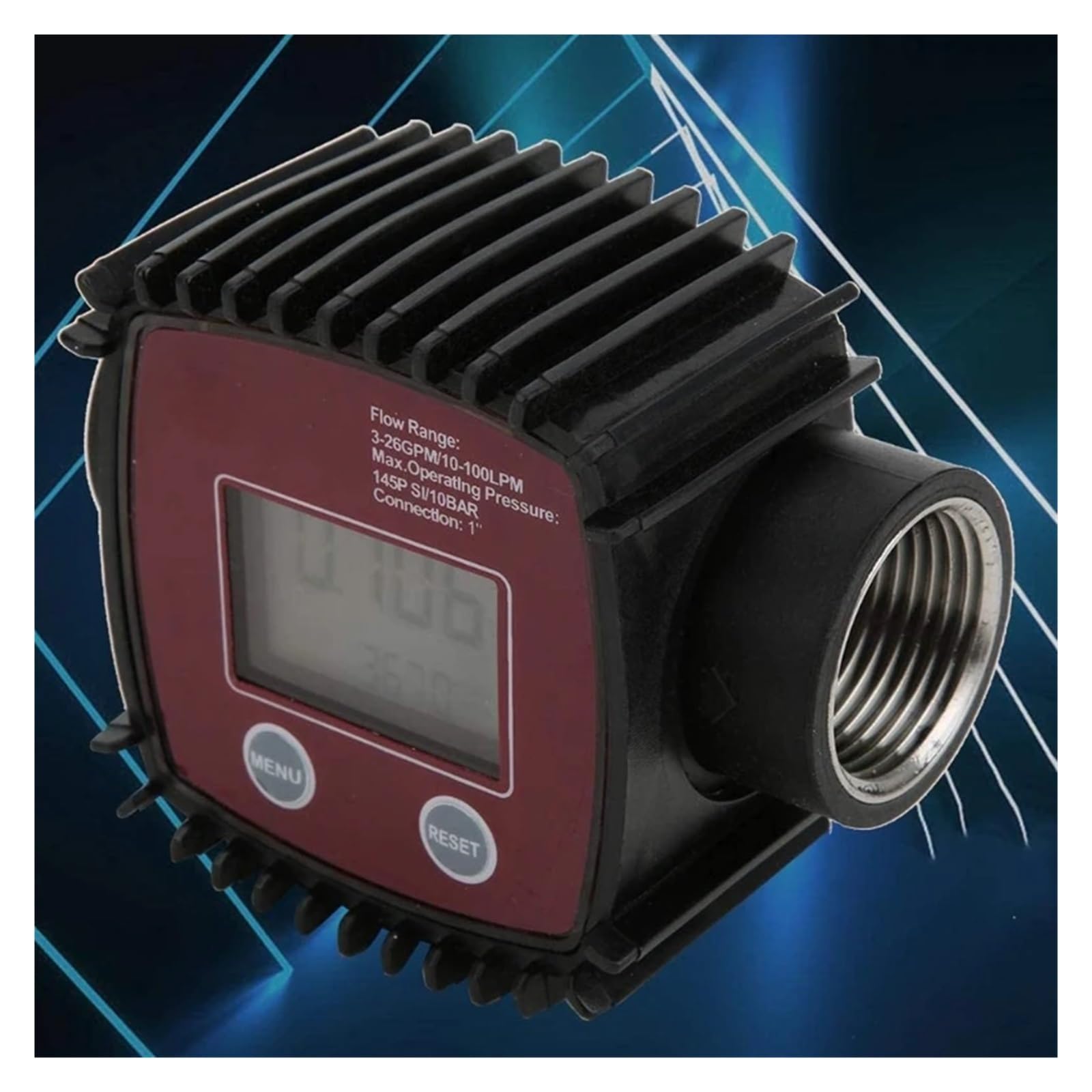 Contador de Agua, Medidor De Flujo De Combustible Digital K24 Profesional, Compatible Con Productos Químicos, Envío Directo De Agua , para uso doméstico en el jardín