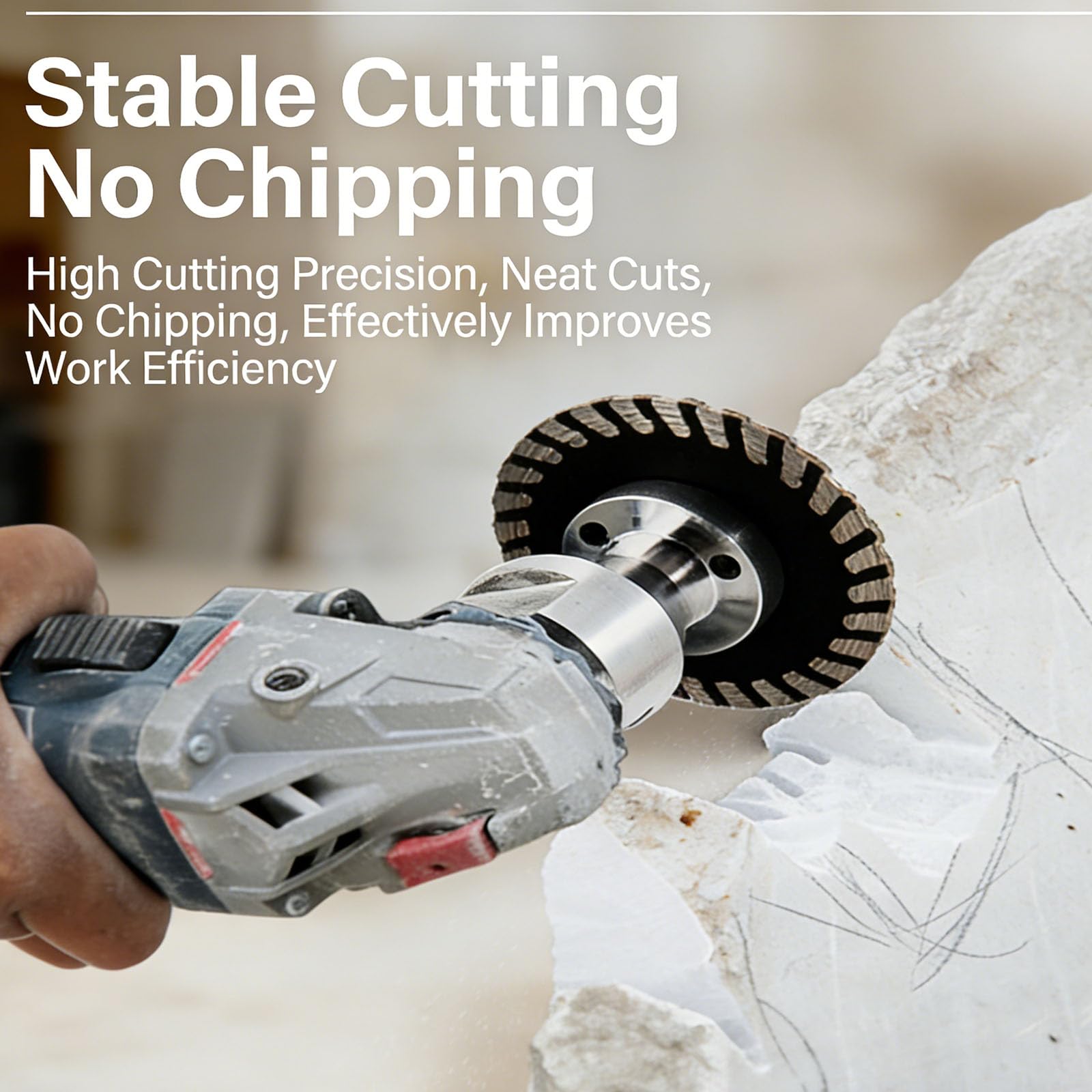 Precision Diamond Carving Wheel 40mm/50mm, High-Density Diamond Blade for Angle Grinder with Removable Flange, Wet/Dry Dual-Use Cutting for Granite, Marble, and Tile Engraving (40mm (1.57"))