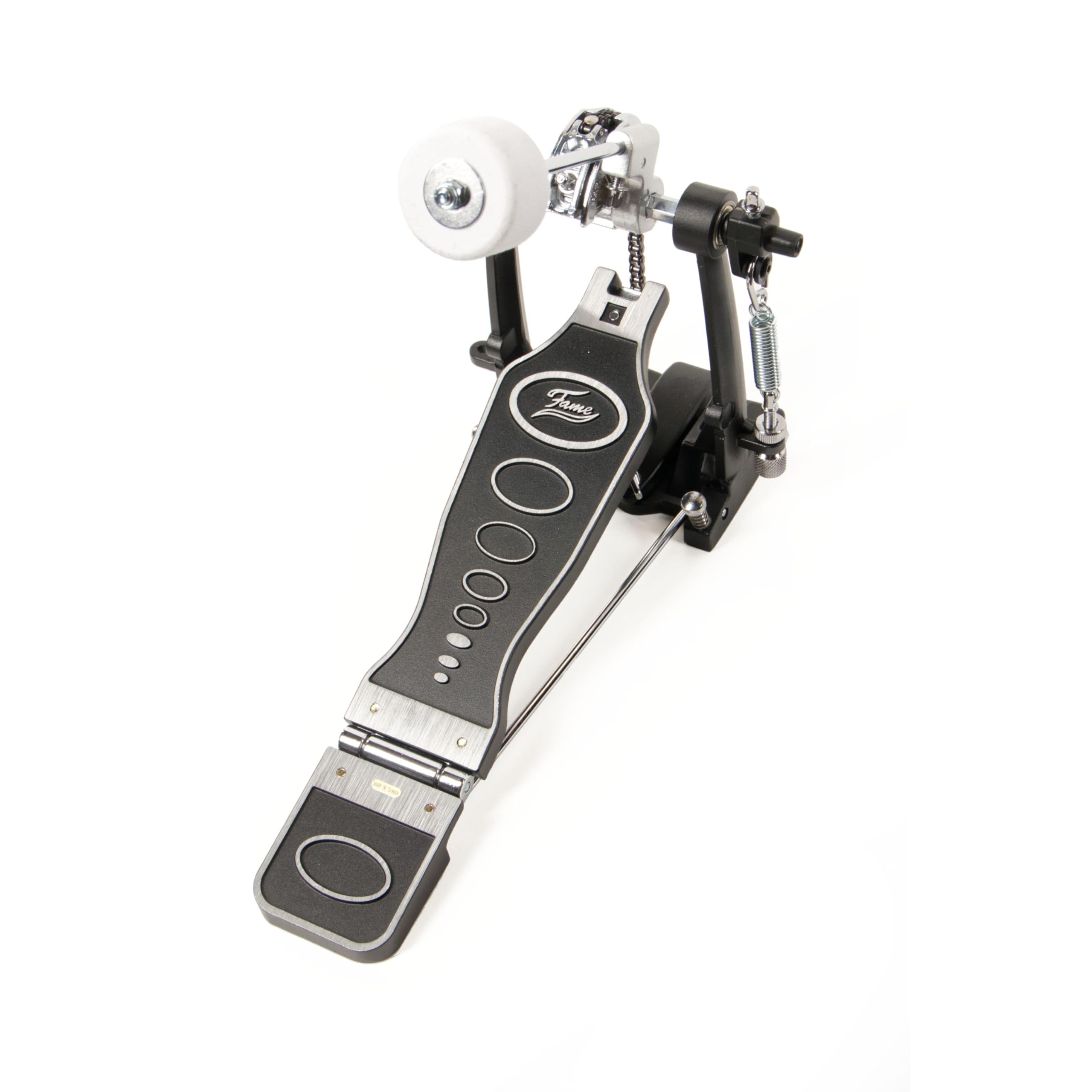 Fame FP7000 Einzelpedal, Robuste Fußmaschine, Einstellbare Federspannung, Faltbares Design, Stabile Säulenkonstruktion, Kompatibel mit allen Bass-Drums, Ideal für optimales Spielgefühl