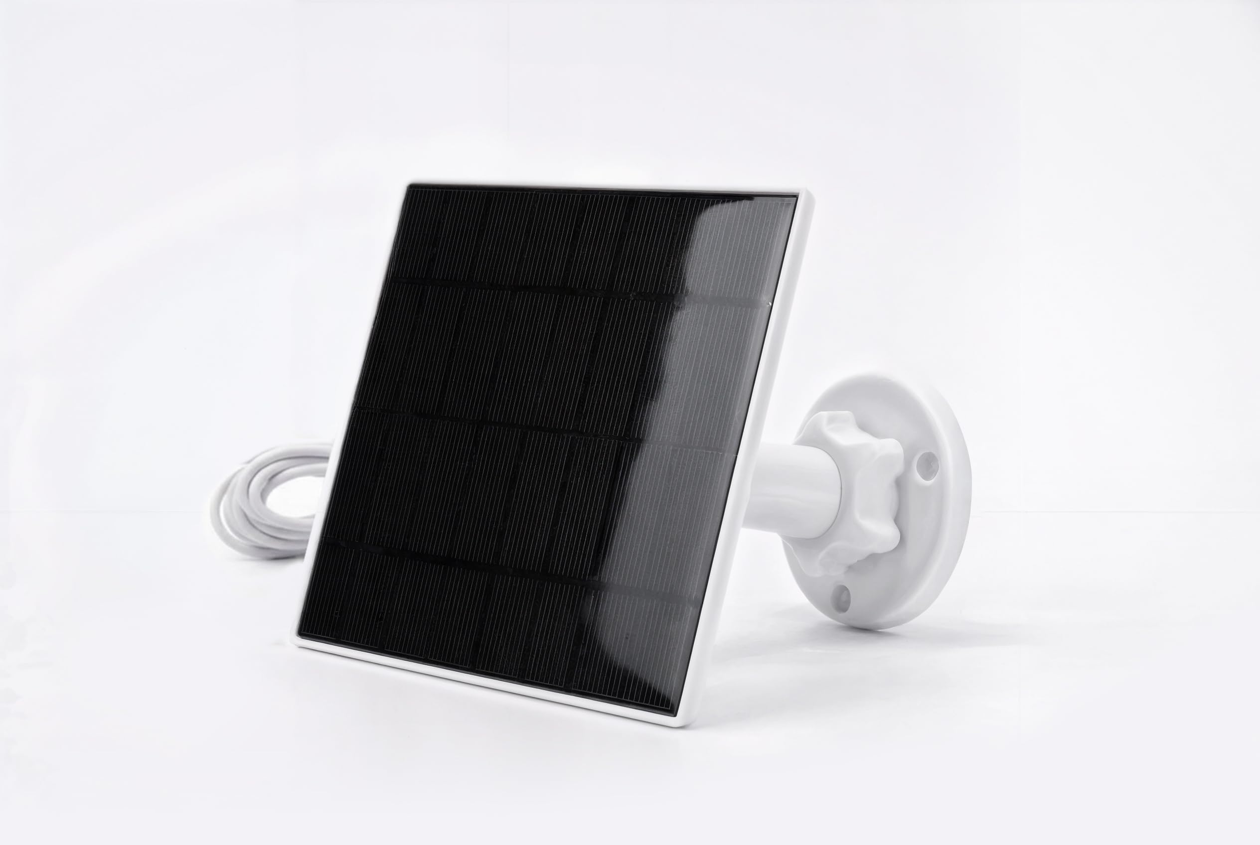 Pannello Solare per Videocamera di Sicurezza, Ricarica Continua 24/7, Nero, Silicio Cristallino, Resistente alle Intemperie IP65