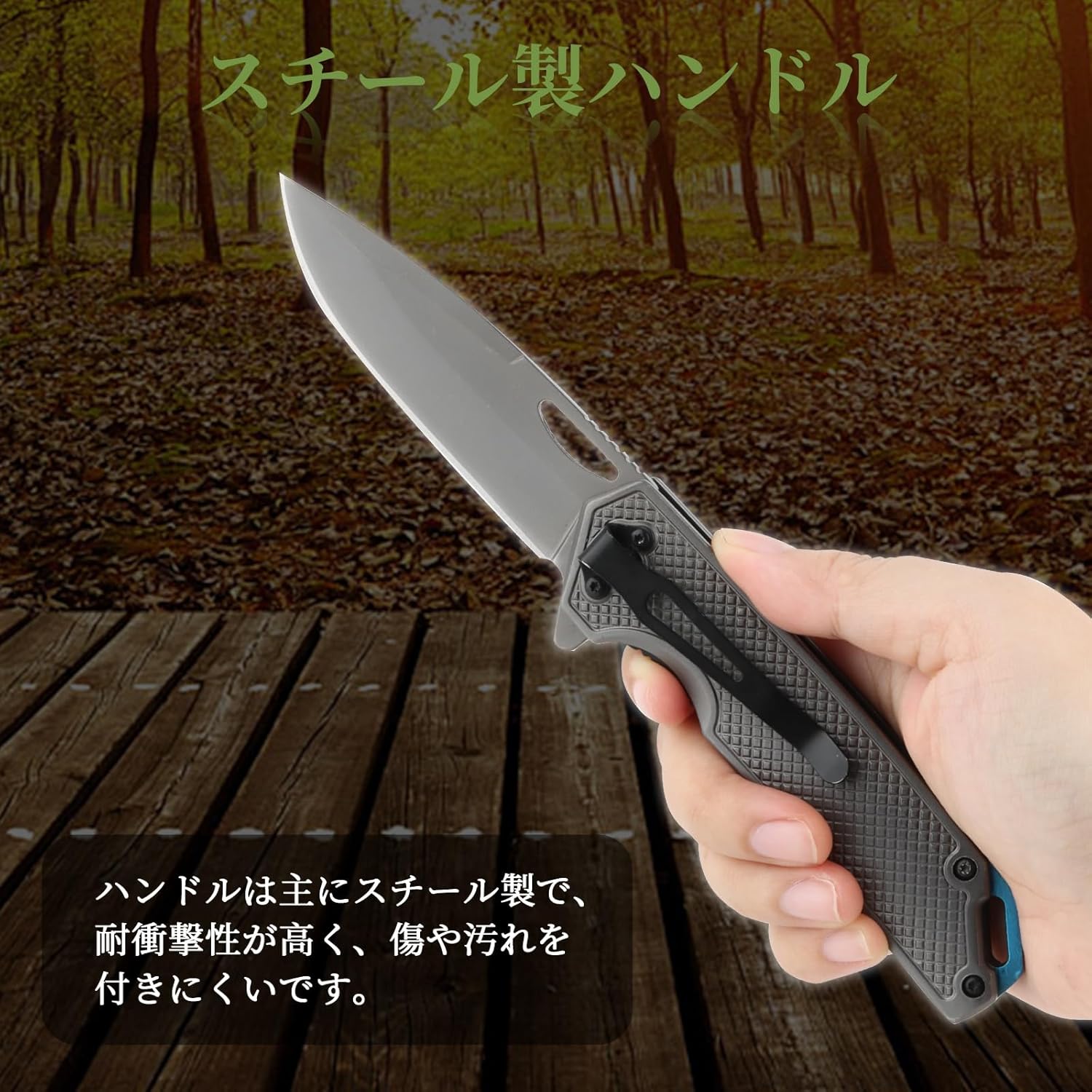 FOCUHUNTER Folding Knife 3CR13 Stainless Steel 3.54" Blade Steel Handle Pocket Knife Utility Knives with Clip Sharp Small Outdoor Survival Camping Hiking