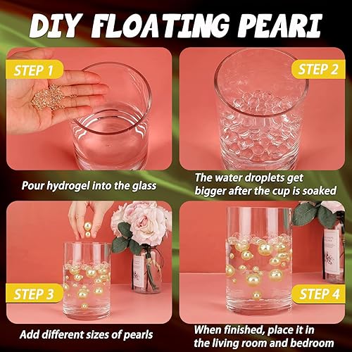 Miniatura 4 de 200 perlas amarillas para jarrón, cuentas amarillas de relleno para jarrones de centros de mesa, cuentas flotantes amarillas de 0.450.790.79