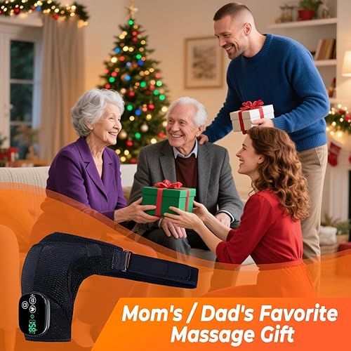 Miniatura 8 de Masaje de hombro con almohadilla térmica, envoltura térmica inalámbrica con vibración, soporte eléctrico para comodidad de hombros y relajación del