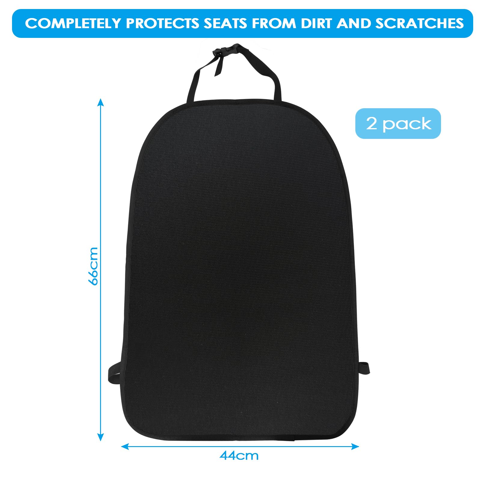 Tekenewbse 2 Pièce Protection Siege Voiture Enfant, Impermeable Protege Siege Voiture Arrière, Dossier Housse Protections Sièges pour Sièges Auto Avant, Protège Contre les Rayures, l’humiditéet Saleté