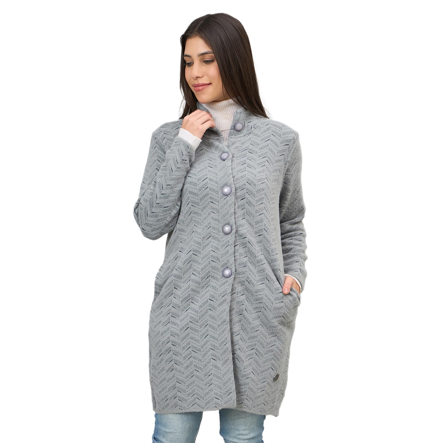 duke Women's Acrylic Blend Modern Cardigan Sweater-picture-31