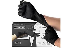 Disposable Black Nitrile Gloves - Extra Protection for Demanding Tasks