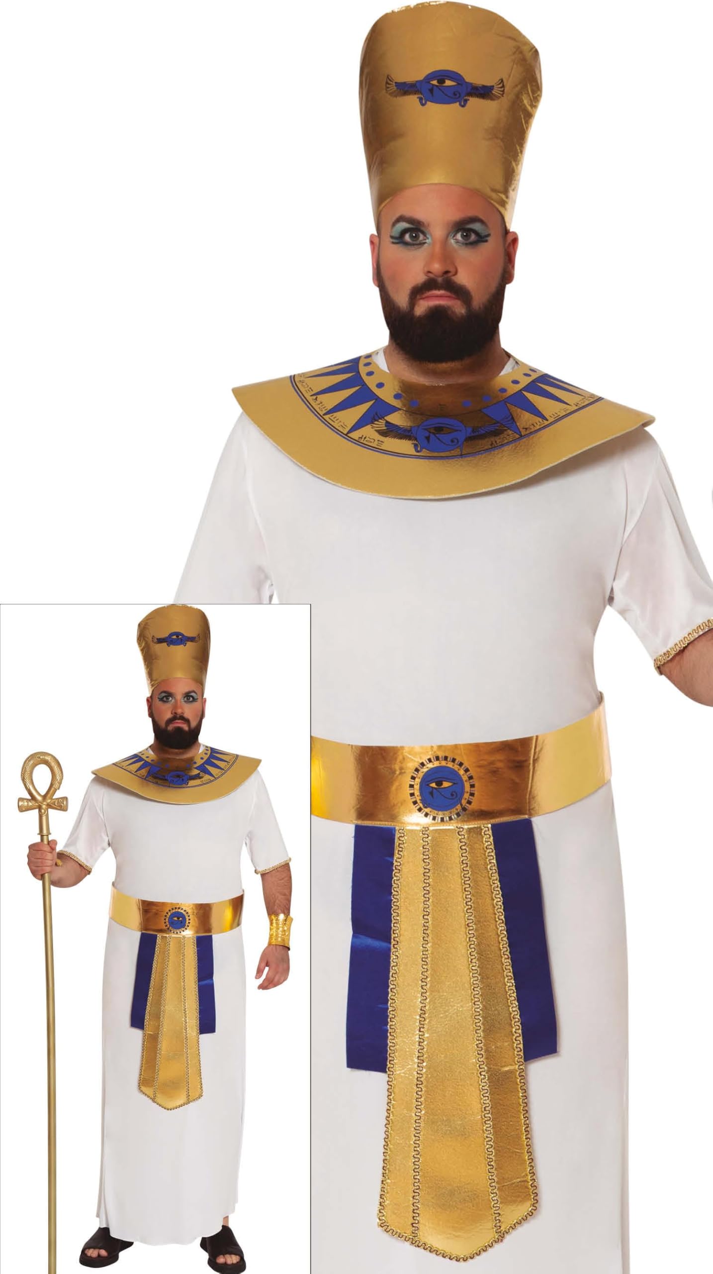 Costume da faraone egiziano Yanhou, set per adulti uomo e donna