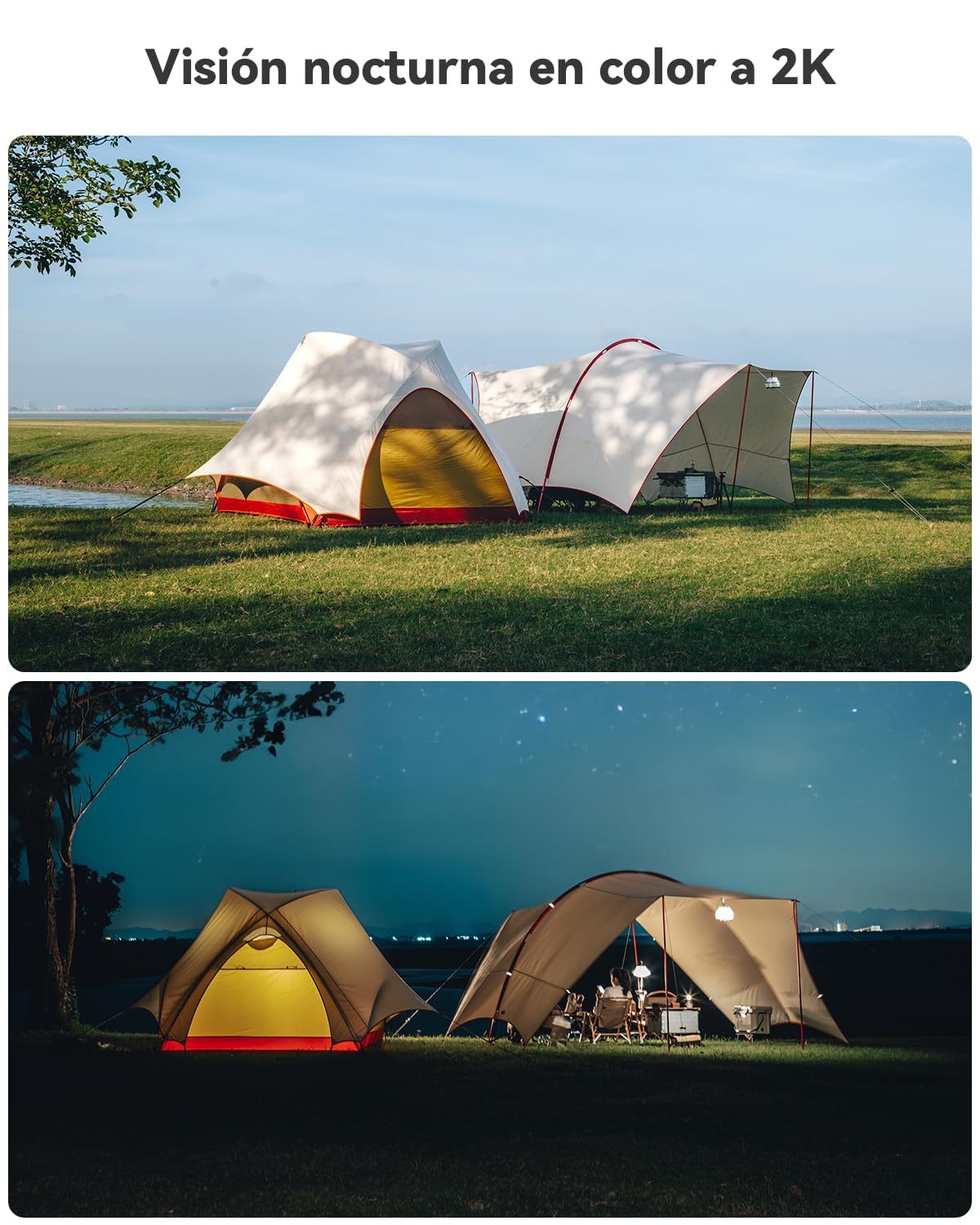 COCOCAM 2PCS Portátil Magnética 4G Camara Vigilancia Sim Inalámbrico | 2K Exterior/Interior para RV/Camping, 300°P, Batería 10000Ahm,Detección Humana por IA, Tarjeta SIM Integrada( SIN WIFI)