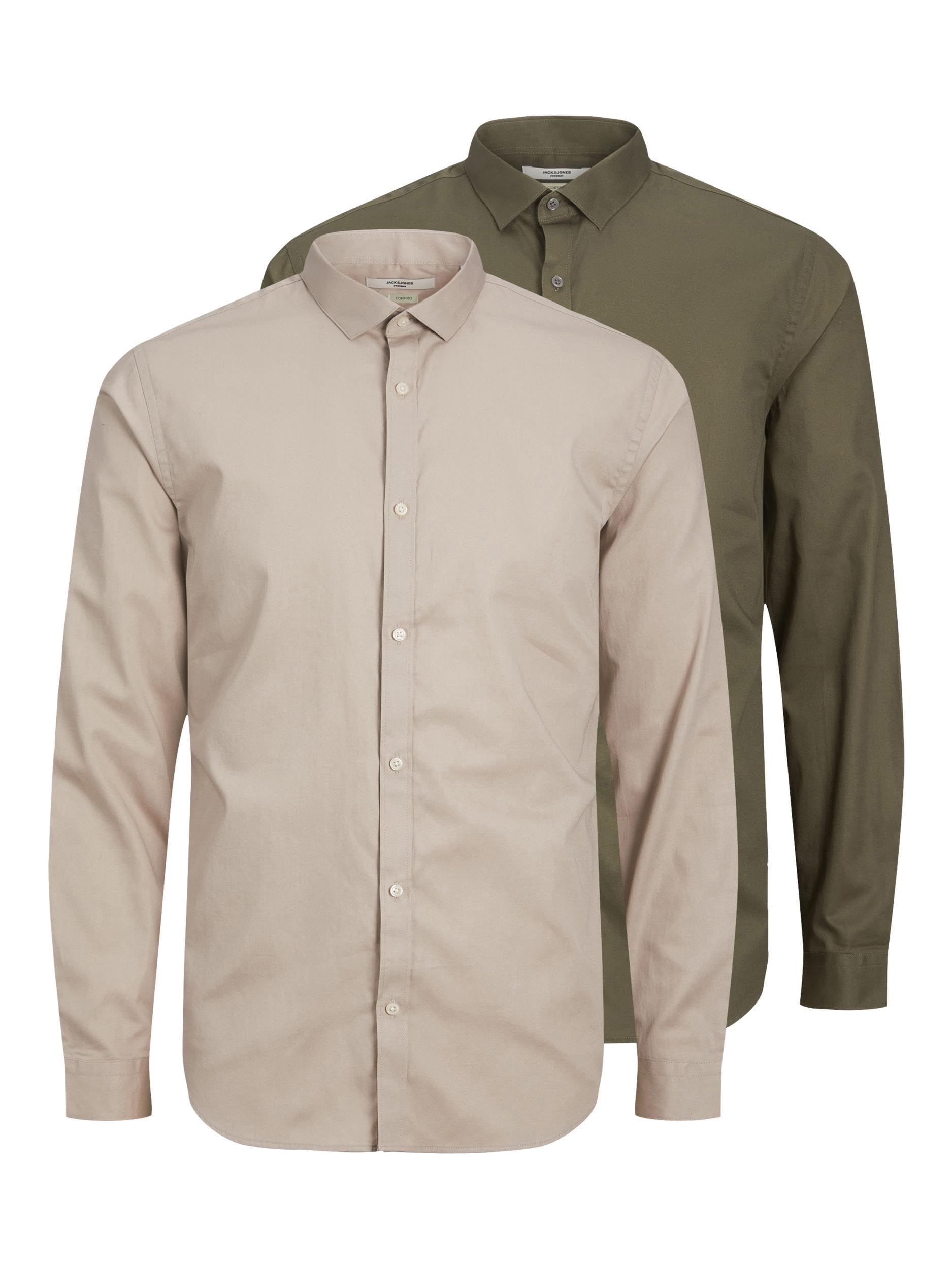 Jack & Jones JACK & JONES Male Shirt Long Sleeve, 1x Grape Leaf, 1x Pure Cashmere, L