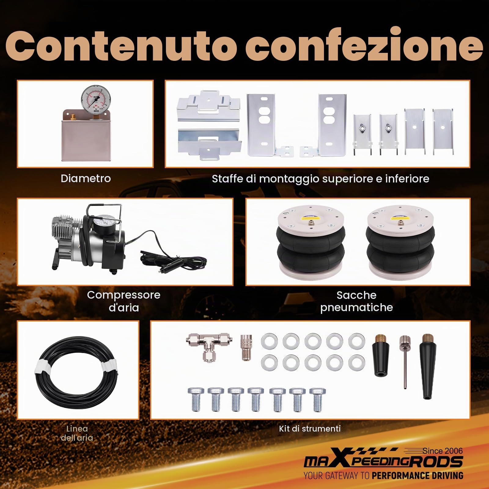 maXpeedingrods Sospensioni Pneumatiche Molla Borsa Compressore for Mercedes Sprinter 06-20