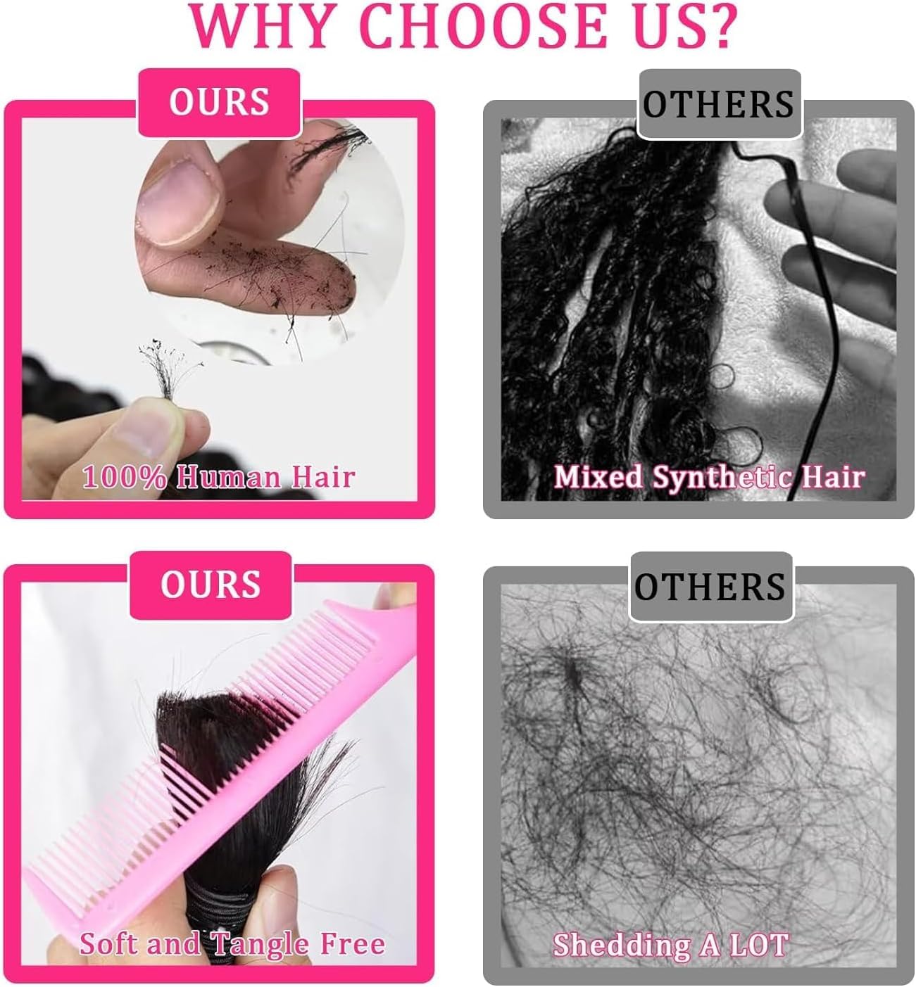 Human Braiding Hair for Boho Braids Human 100g 14 Inch Curly Boho Hair for Braiding Knotless 12A Deep Wave Bulk Bohemian 2 Bundles/Pack Natural Color - Image 4