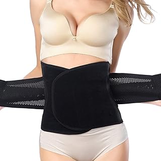 Women Waist Trainer Belt Neoprene Sweat Waist Trainer Corset Trimmer Belt Slimming Sweat Belt Waist Cincher Trimmer Body Shaper Belt Waist Slimmer Belly Band Sport Girdle Belt(L)