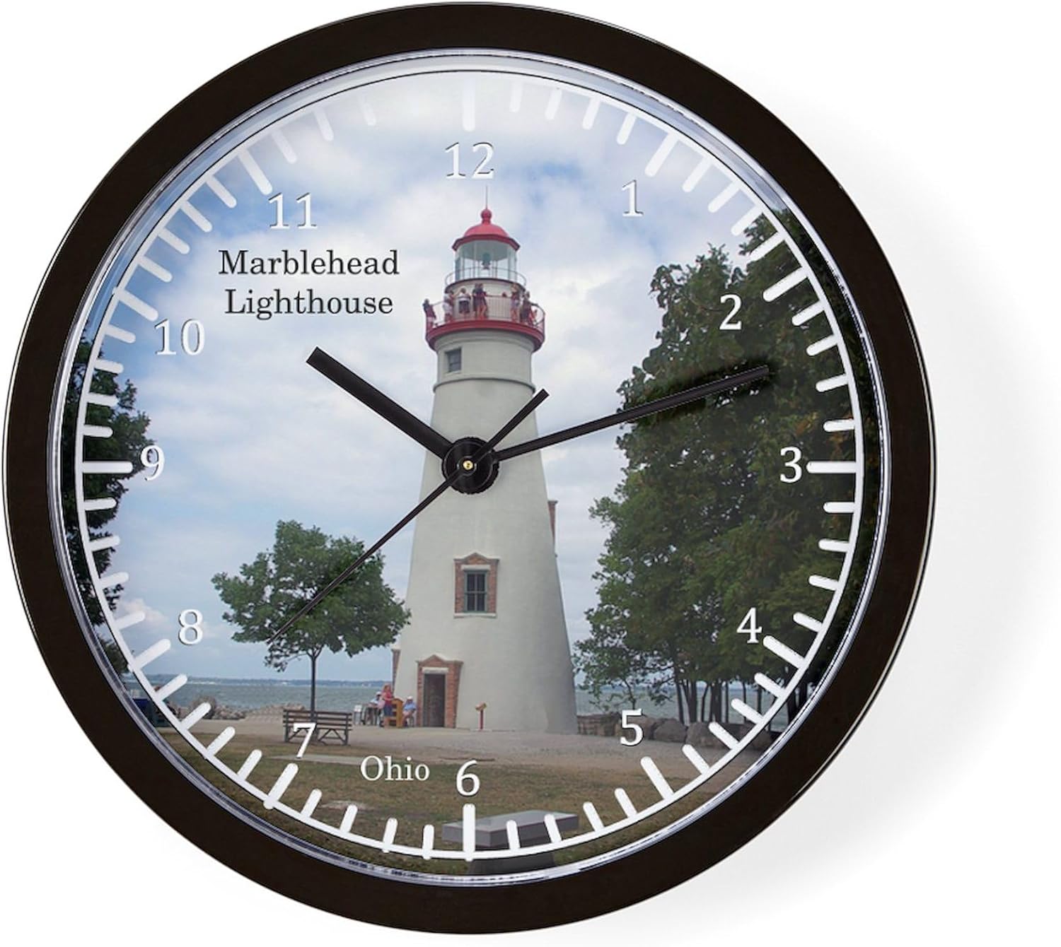 CafePress Marblehead Lighthouse 10" Wall Clock for Livingroom, Kitchen, or Office