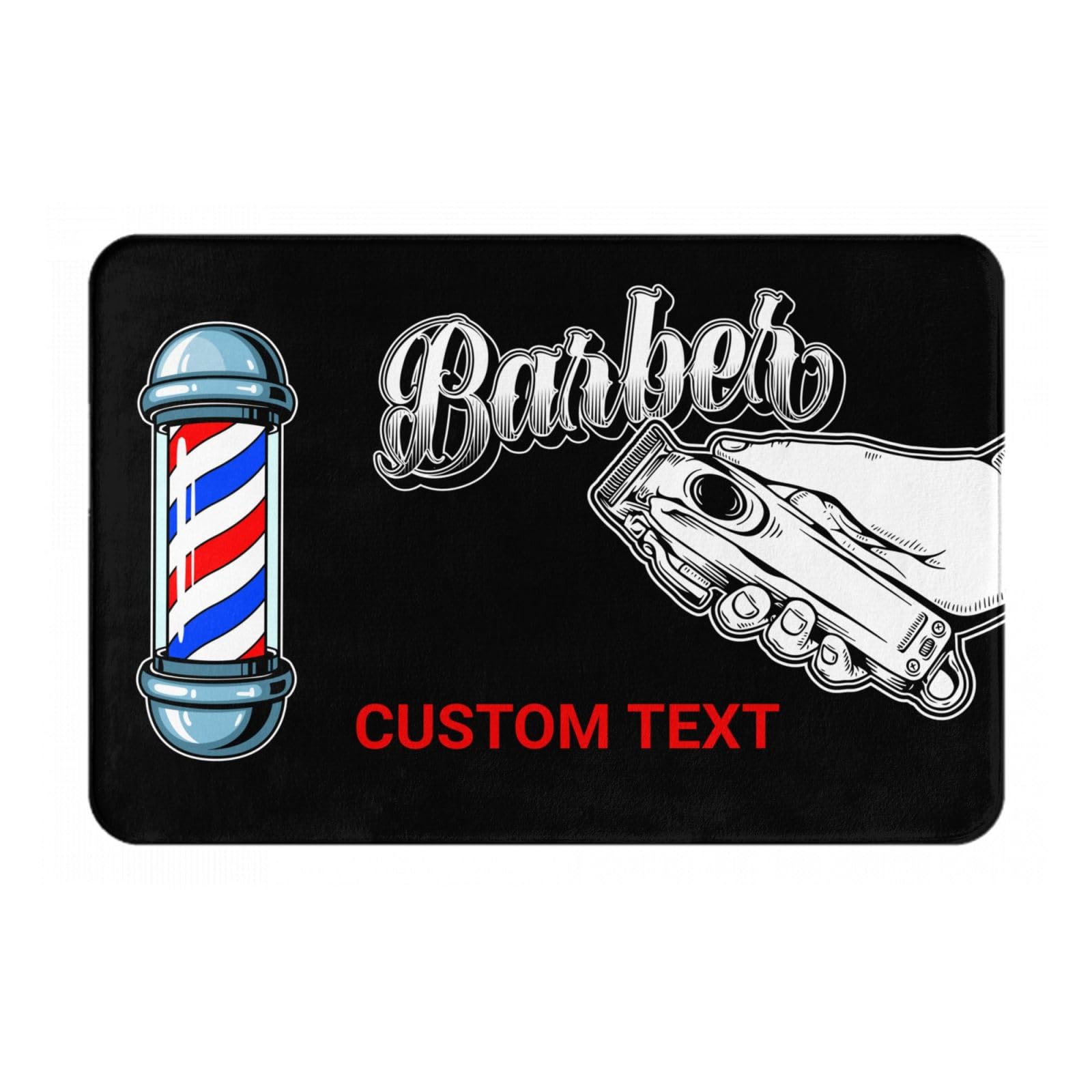Custom Barber Shop Doormat Personalized Barber Entrance Door Mats Area Rug Add Your Text Photo Logo Customized Non-Slip Carpets Floor Mat for Salon 16