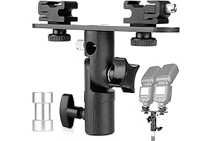 ChromLives Dual Flash Hot Shoe Umbrella Light Stand