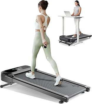 UREVO Auto Incline 12% Walking Pad,Quiet Motorized Desk Treadmill for Home