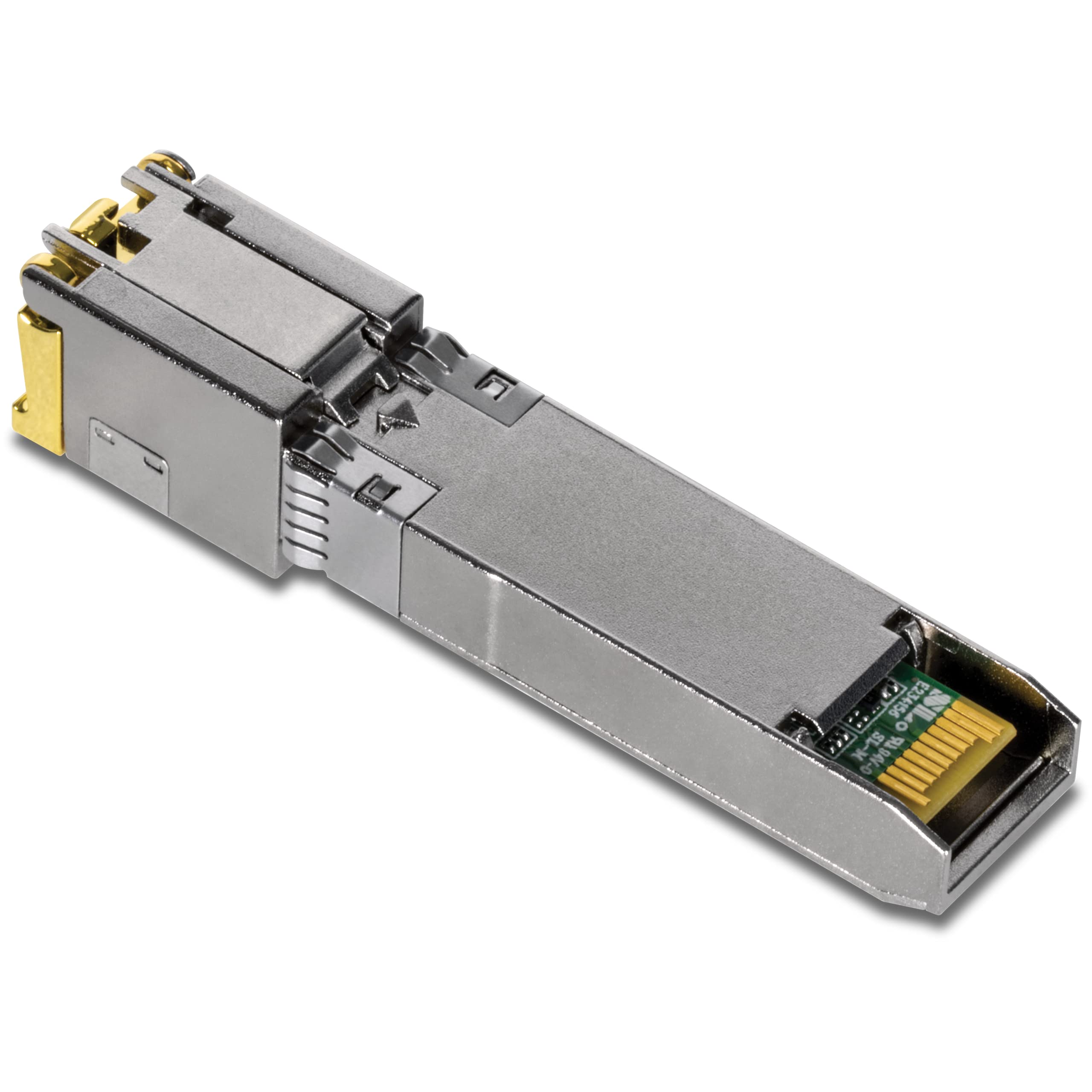 TRENDnet Module SFP+ en cuivre RJ-45 10 G, convertit Un Emplacement SFP+ Standard en Un Port RJ-45 Multi-Gigabit, connecte des appareils jusqu'à 30 m, branchable à Chaud, argenté, TEG-10GBRJ