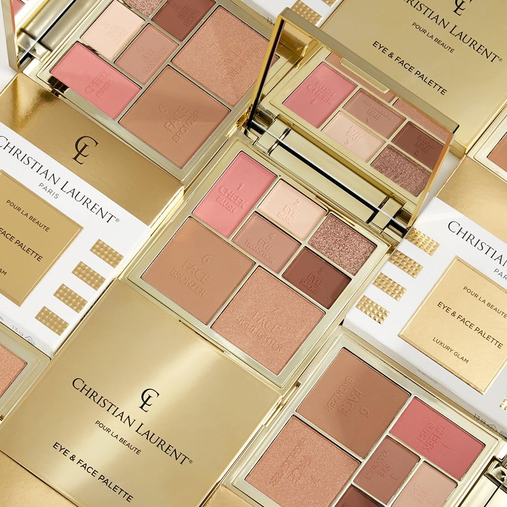Christian Laurent Pour La Beauté – Tavolozza multifunzione per il trucco del viso e degli occhi Nude per ogni tipo di pelle