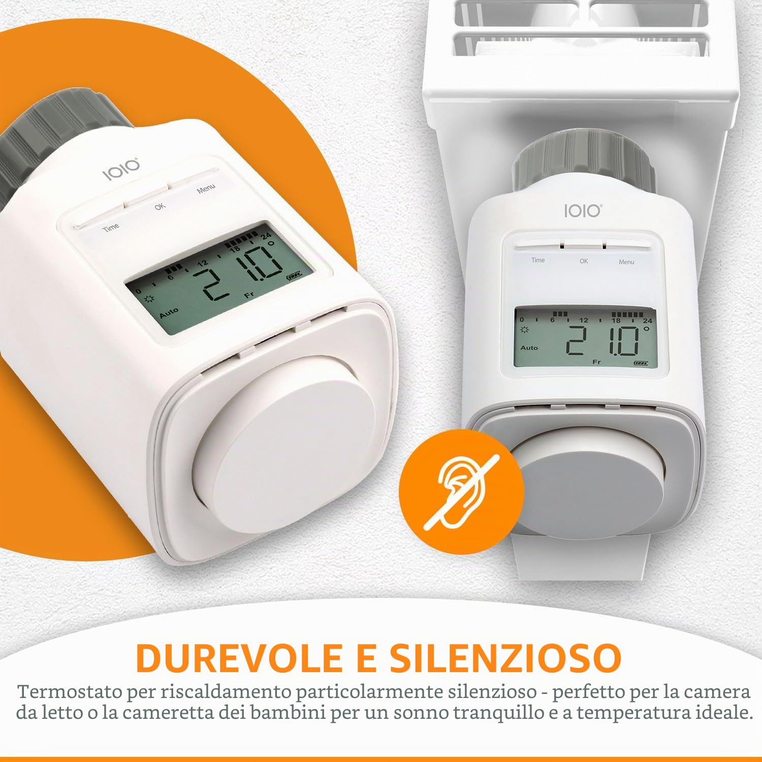 5 pezzi di termostato elettronico IOIO HT 2000/23 | risparmio sui costi di riscaldamento fino al 30% | facile installazione | programmabile individualmente | termostato per radiatori | regolatore di