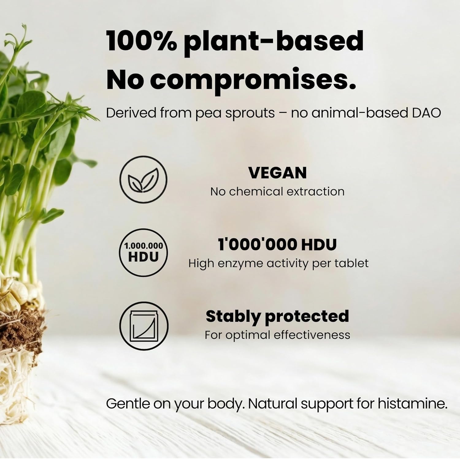 milDAO® – 30 Vegan Tablets | DAO Enzyme Supplement for Histamine Intolerance | Pure & High-Standard, Halal-Certified | 1,000,000 HDU per Tablet | with Catalase | Foil Pouch for Maximum Stability