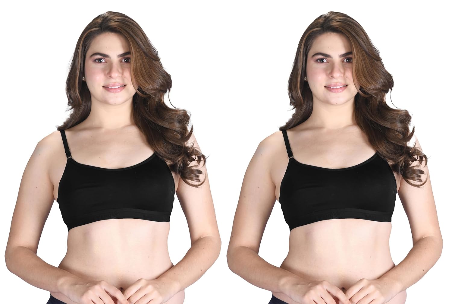 Venus Wire Free Slip on Moulded Sports Bra with Adjustable Strap