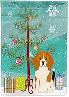 Vista 364 de Caroline's Treasures BB4243GF Bandera de jardín con texto en inglés «Merry Christmas» con texto en inglés «Merry Christmas», bandera decorativa