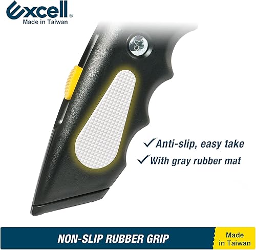 Miniatura 8 de Excell ACTION STEADY-9 Cuchillo utilitario con bloqueo de seguridad, abridor de cajas de cartón, cortador de caja ligero de estabilidad resistente