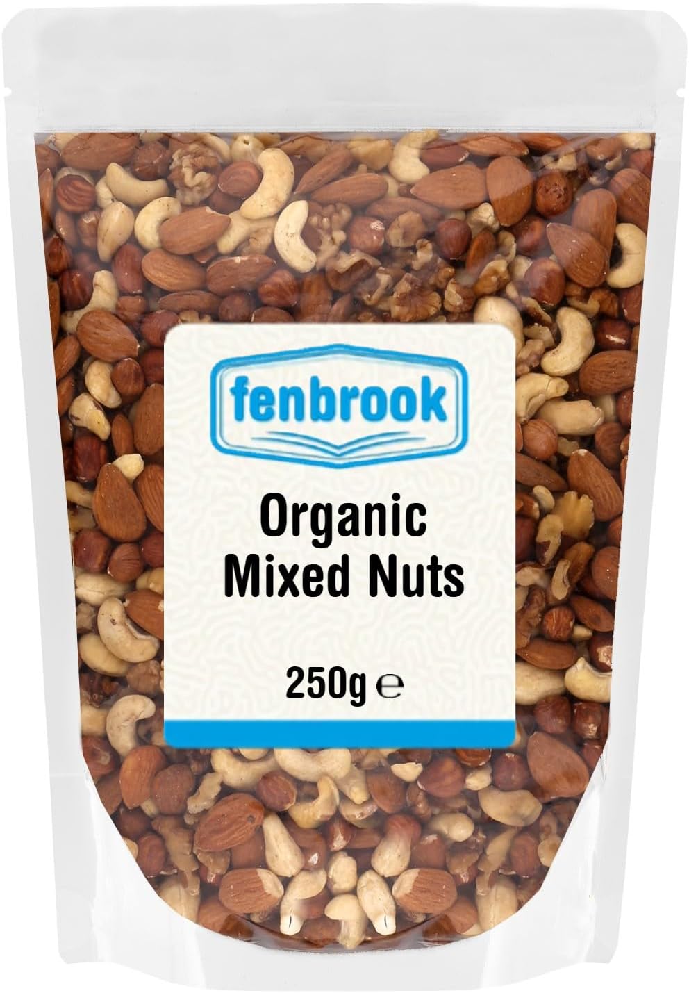 Organic Mixed Nuts (Almonds, Hazelnuts, Brazil Nuts, Walnut Halves) 250g | Certified Organic by Fenbrook Organic