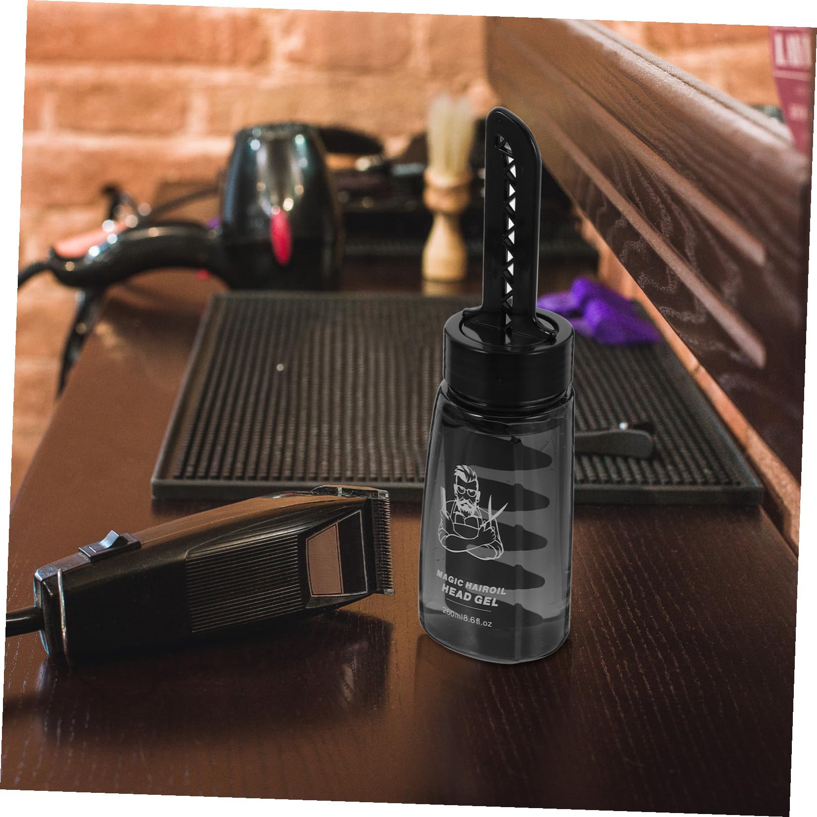 Veemoon 3 Piezas Botellas Aplicadoras de Gel para Peinar Envases Vacíos con Peine Integrado para Fijador de Cabello Texturizador y Estilizado Casa o Peluquería Plástico Duradero y Ligero