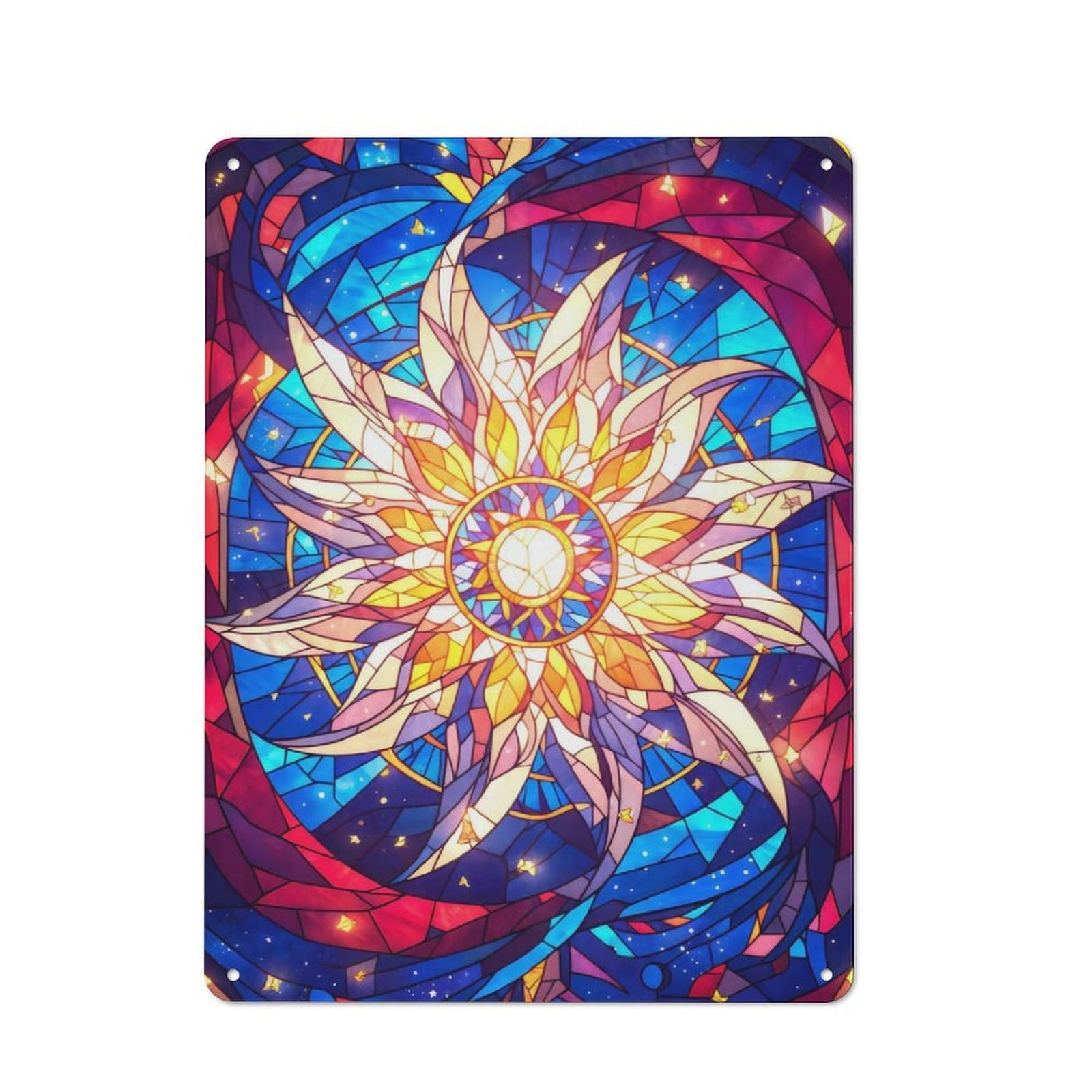 Junmoney Style-18 Vintage Tin Sign 40X30cm With Radiant Sunburst For Garage Or Workshop, For Vintage Wall Decor Fans, For Garage And Workshop Walls