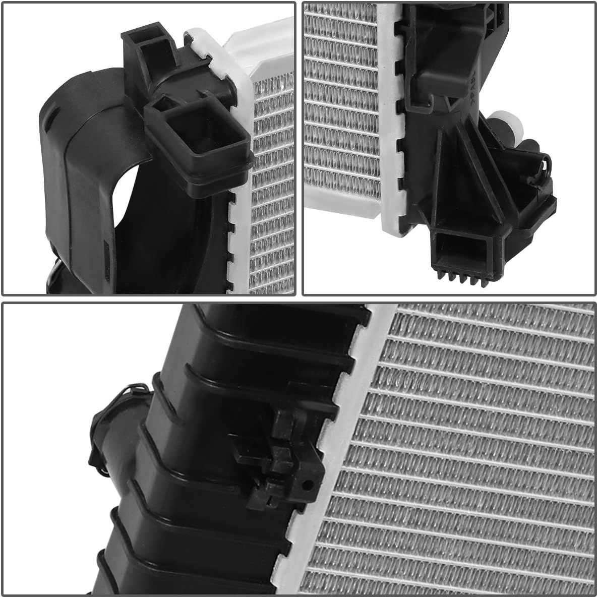 DNA Motoring OEM-RA-2868 Factory Style Aluminum Cooling Radiator Replacement Compatible with 03-09 Mercedes-Benz E320 / 350, 25-1/4" W X 17-9/16" H X 5/8" D, 1-3/4" Inlet / 1-3/4" Outlet