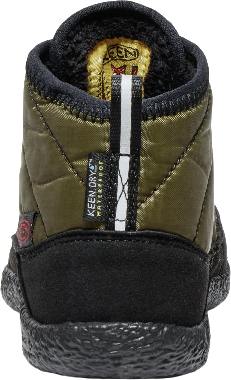 KEEN Unisex Kids Howser 2 Chukka wodoodporne buty Chukka, Ciemny oliwkowy złoty płomień, 7 UK Child