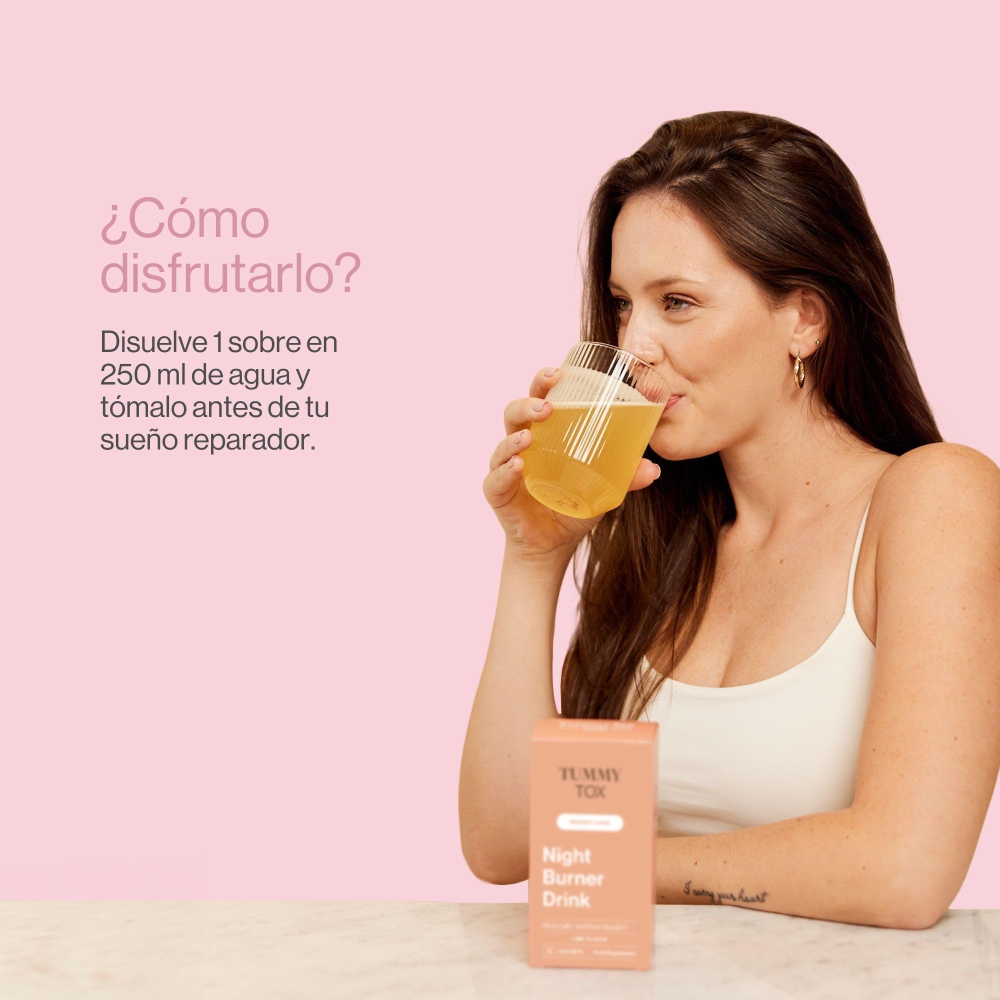 Tummy Tox Night Burner Drink Colina Garcinia Cambogia Algarroba 30 sobres Sabor Lima