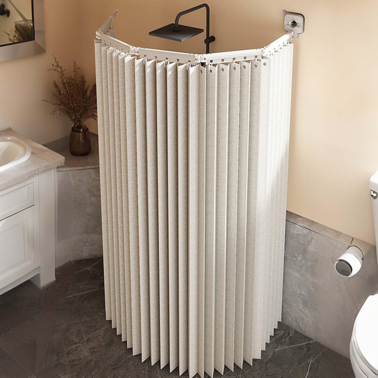 Tringle à rideau de douche sans perçage pour carrelage fragile #8