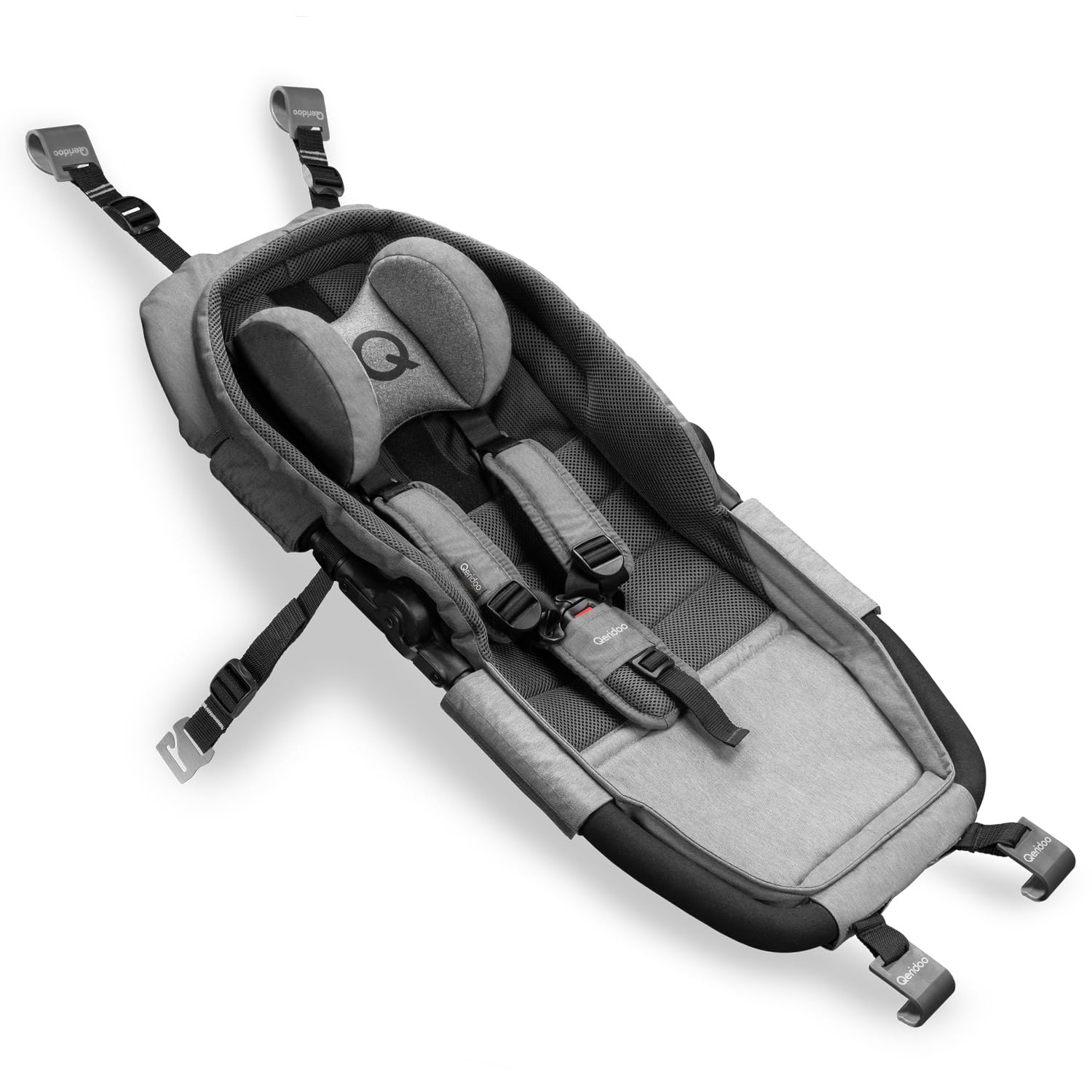Qeridoo Hängematte Plus | Babyhängematte für Fahrradanhänger | Ergonomische & weiche Liegefläche | Sicherer Babytransport mit Sicherheitsrahmen | Einfache Installation | Zubehör Kinderfahrradanhänger