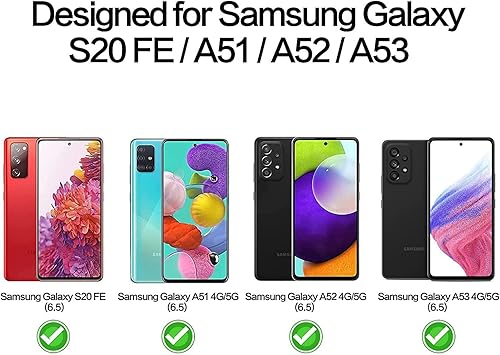 Miniatura 2 de [Paquete de 2] Protector de pantalla de privacidad de vidrio templado para Samsung Galaxy A53/A52/A51/S20 FE, película protectora antiespía 9H para