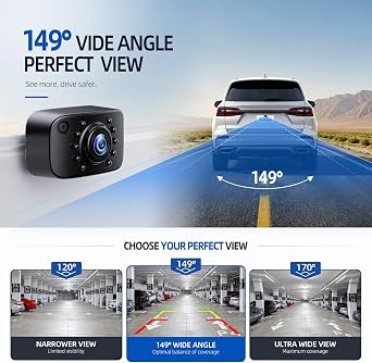 eRapta ERT01 HD Backup Camera Rear View License Plate Reverse Camera