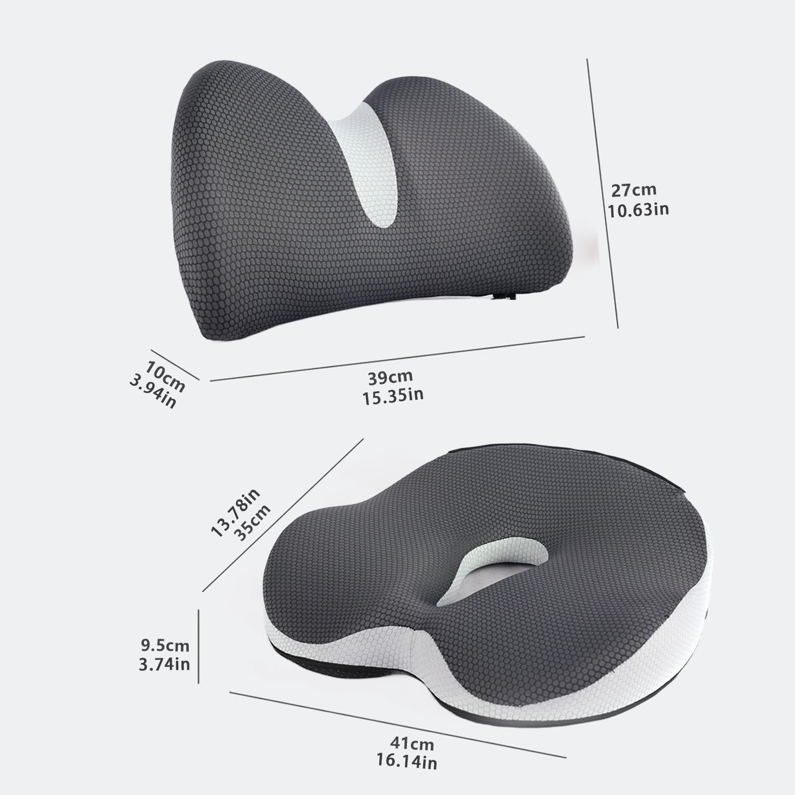Almohada Soporte Lumbar Cojín Ergonómico Para Silla Y Coche Almohada Lumbar | Asiento Con Respaldo Dolor Coxis Ciática Para Hogar Conducir Asiento Coche Silla Ruedas