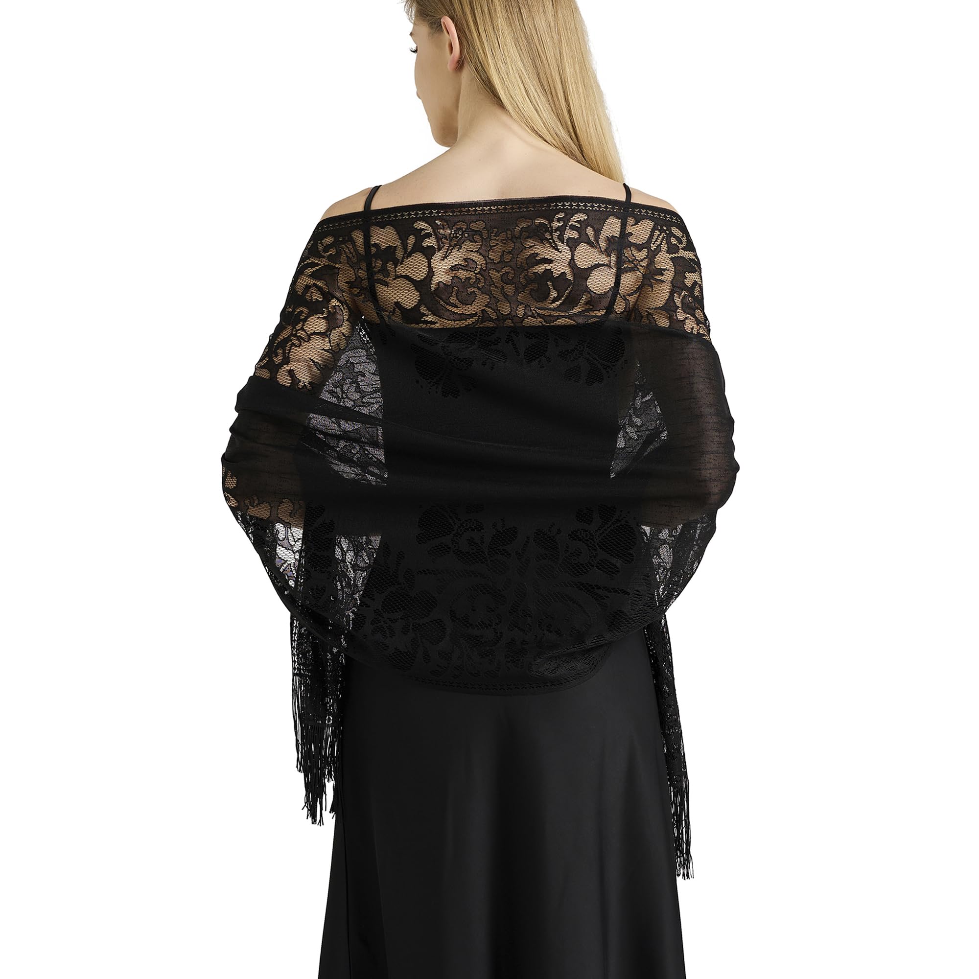 vimate Lace Floral Shawls and Wraps for Women Evening Formal Dresses Wedding Bridal Shawl Scarf