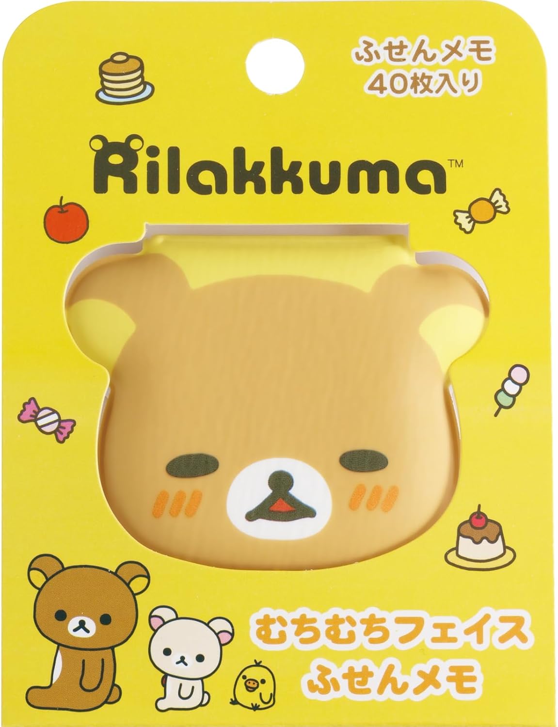 MH28801 Rilakkuma Whip Face Sticky Notes, Rilakkuma