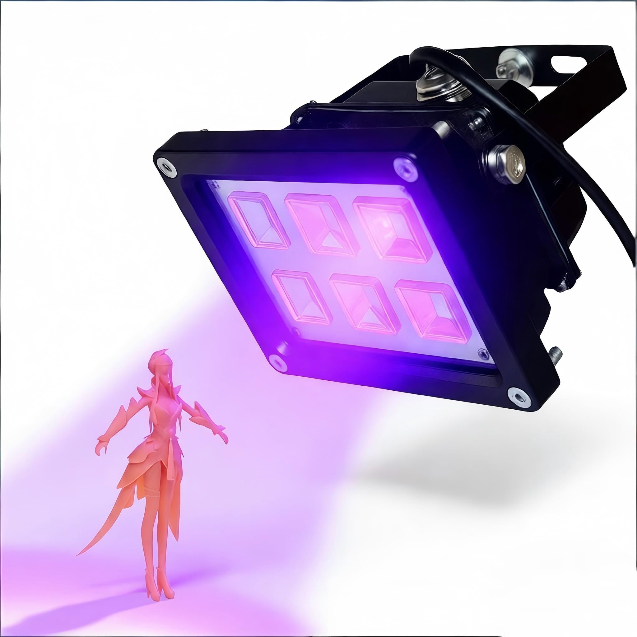 365/395/405nm UV Curing Light–Mixed Spectrum & Adjustable Spotlight for Post-Processing of SLA/DLP/LCD Resin 3D Printer Models, Shoe Icing,UV Epoxy Art & DIY Projects