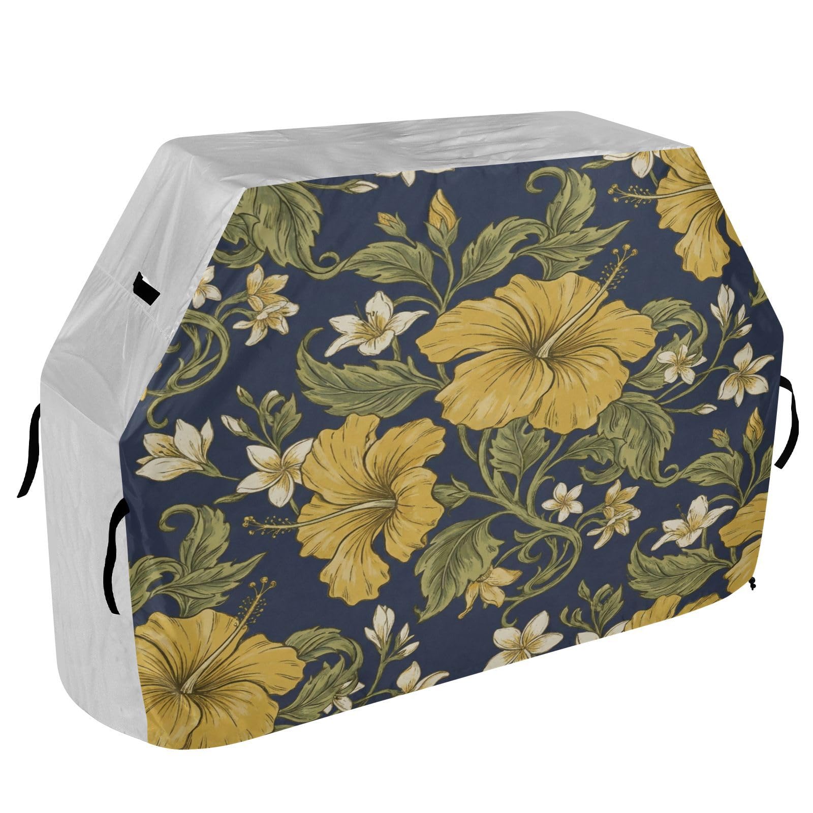 Coperture per fumatori da 165 cm, resistenti, resistenti allo sbiadimento e ai raggi UV, per esterni, motivo vintage giallo Malaysia Bunga Raya