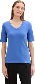 Tom Tailor Damen 1043836 Basic T-Shirt aus Baumwolle