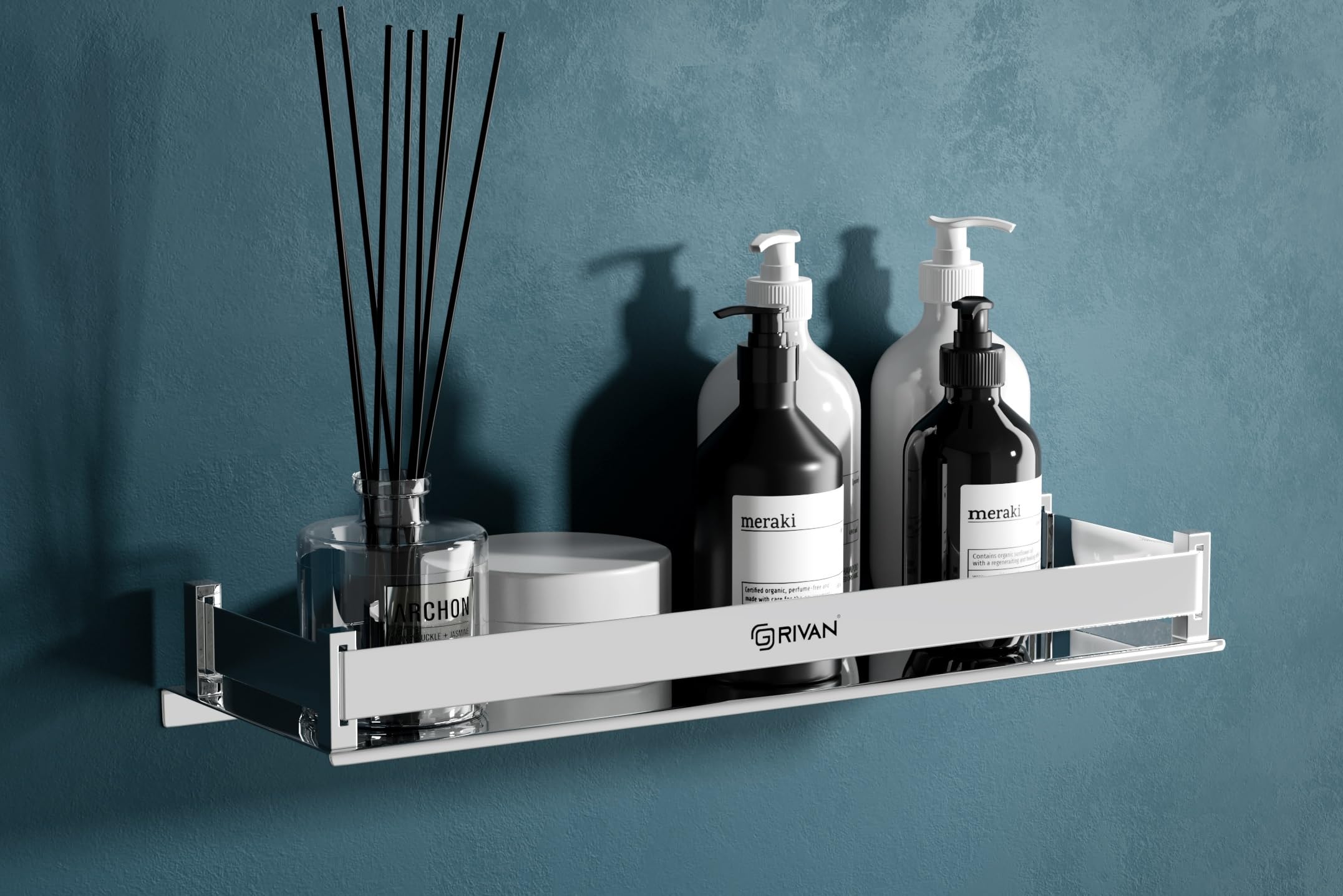 GRIVAN Stainless Steel Multi-use Rack, Bathroom Shelf, Shelves, Organizer, Holder, Stand Wall Mounted Bathroom Accessories Chromed Finish (15 Inch x 5 Inch) (B0BQ6QP56V) Amazon Price History, Amazon Price Tracker